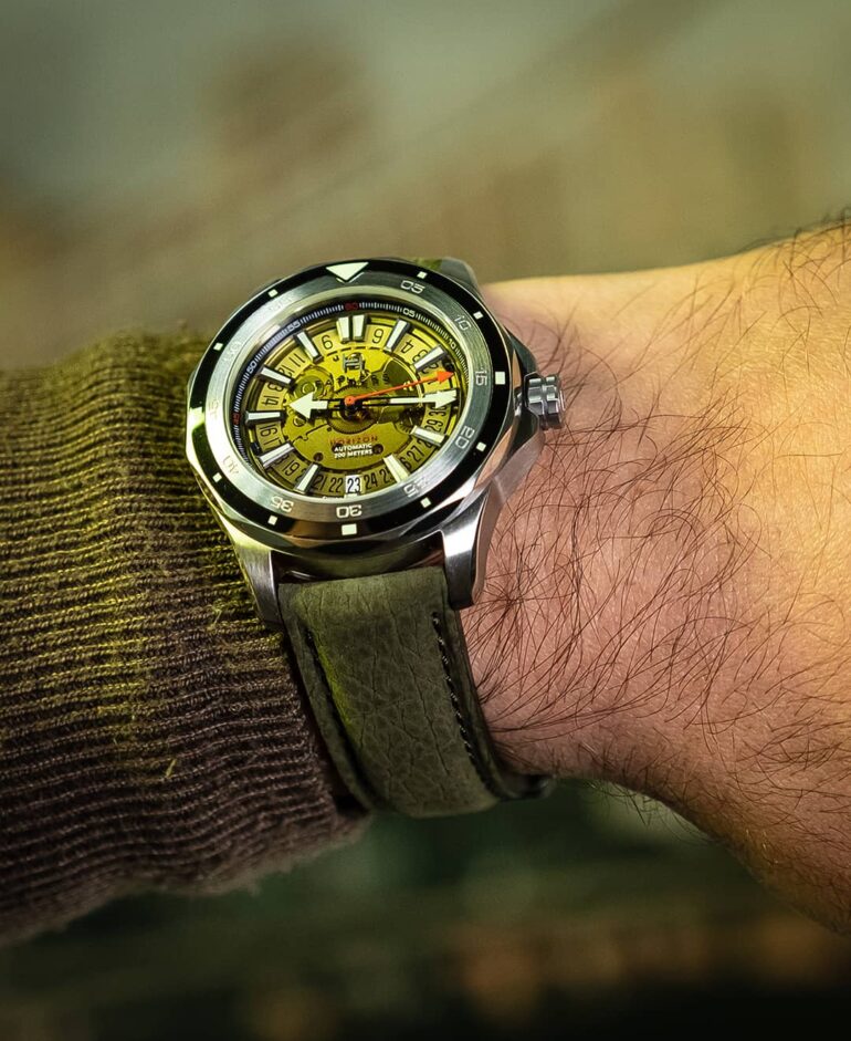Evolution Yellow cinturino in pelle_Fathers Watches